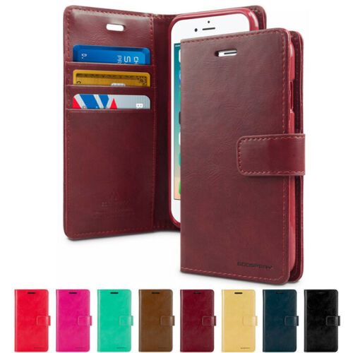 SAMP-GPBD-C: Goospery BlueMoon Diary Leather Slim Card Case For Samsung Smart Phone